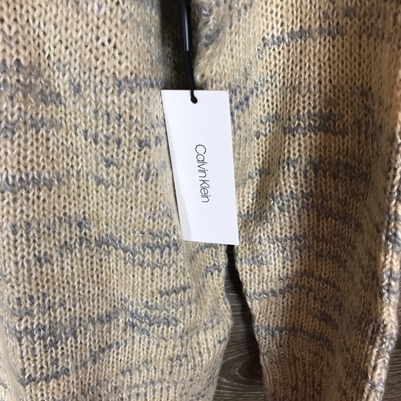 Calvin Klein Marled Stripe Mock Neck Sweater NWT - Picture 7 of 12